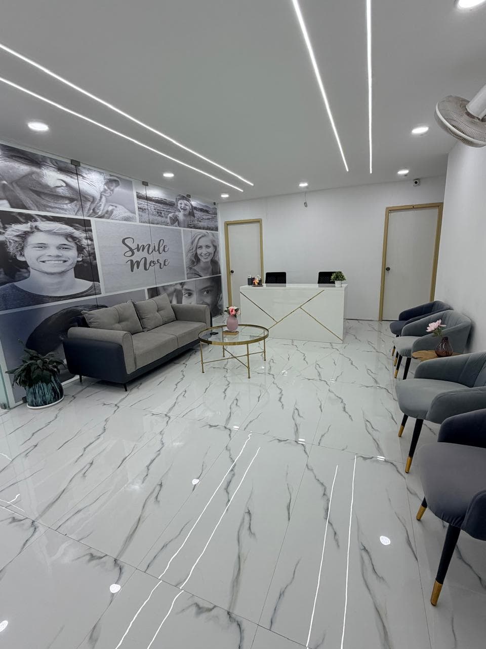 Vanya Dental Waiting Lounge with Smile More Wall